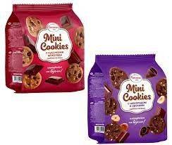 Печенье сдобное Mini cookies с кусочками шоколадашоколадное с орехами гр Брянконфи ООО