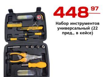 Набор инструментов универсальный 22 пред., в кейсе