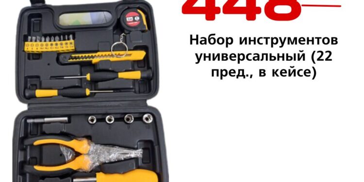 Набор инструментов универсальный 22 пред., в кейсе