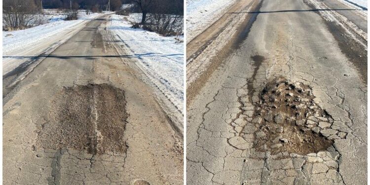 Дорога в Крылатки продолжает разрушаться